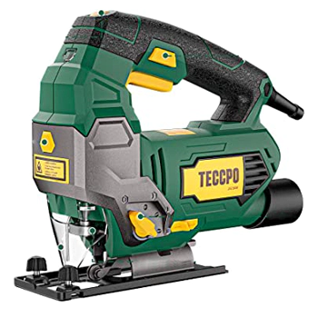 TECCPO TAJS01P Jigsaw has an ergonomic design and is powered by electricity. With a massive stroke power and powerful motor, it has everything that makes it worth each buck