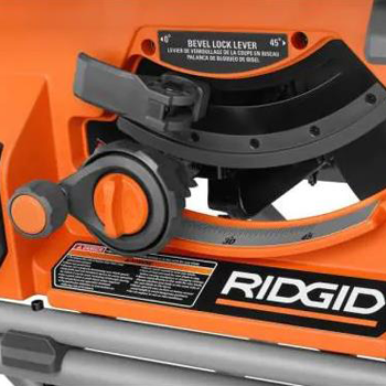 the bevel cut from ridgid table saw
