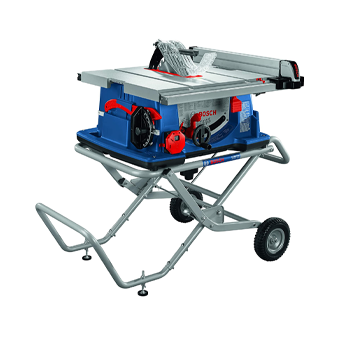 BOSCH 10 In. Worksite Table Saw with Gravity-Rise Wheeled Stand 
