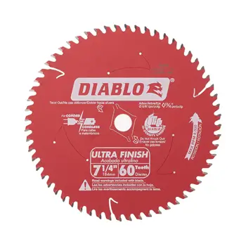 Freud D0760A Diablo 7-14 x 60-Tooth Ultra Fine Finishing Circular Saw Blade  