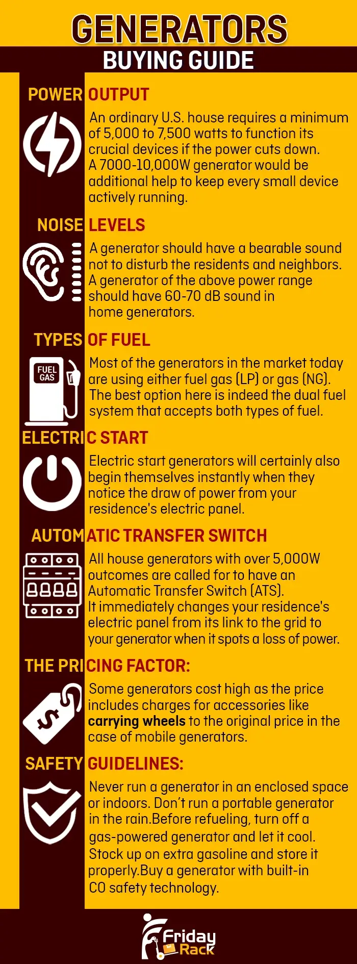 Buying Guide for the best home generators. Things to consider while buying generator for home